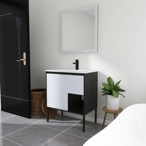 30 Inch Bathroom Vanity with Ceramic Sink,30x18