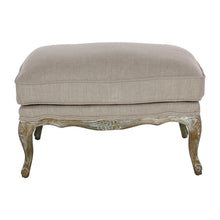 Load image into Gallery viewer, Living Room Accent Ottoman Wood Frame Gray Weathered Finish Textured Fabric Upholstery Foam Seat Cushion
