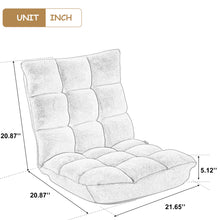 Load image into Gallery viewer, Orisfur. Fabric Upholstered Folding Lazy Sofa Chair Adjustable Floor Sofa Chair Yellow
