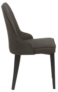 Btexpert Fabric Upholstery Dining Chairs, Set of 2, Steel, Dark Gray