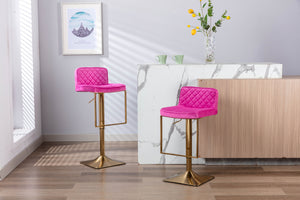 SUPERJARE Bar Stools  - Swivel Barstool Chairs with Back, Modern Pub Kitchen Counter Height，velvet