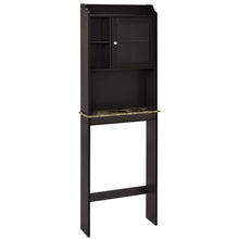 Load image into Gallery viewer, Modern Over The Toilet Space Saver Organization Wood Storage Cabinet for Home, Bathroom - Espresso
