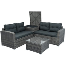 Load image into Gallery viewer, U_STYLE Outdoor Furniture Sofa Set with Large Storage Box
