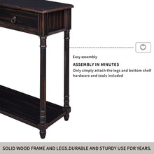 Load image into Gallery viewer, TREXM Console Table Sofa Table with Drawers for Entryway with Projecting Drawers and Long Shelf (Espresso)
