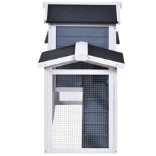 Load image into Gallery viewer, TOPMAX Rabbit Hutch Wood House Pet Cage Chicken Coop for Small Animals, Gray+White
