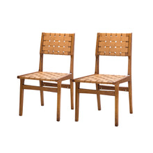 Load image into Gallery viewer, Icarus Rubber Wooden Frame Dining Table Chairs Set of 2
