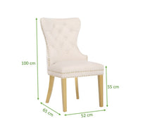 Load image into Gallery viewer, Simba Chair with Gold Legs Beige
