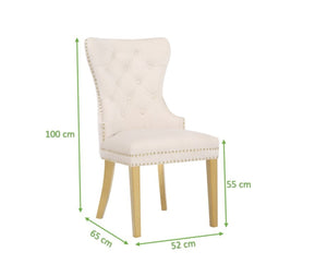 Simba Chair with Gold Legs Beige