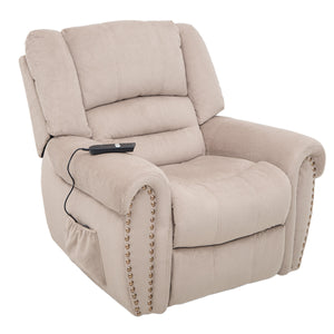 【ONLY SELL TO PICK UP BUYER】TREXM Heavy-Duty Power Lift Recliner Chair with Built-in Remote and 2 Castors (Beige)
