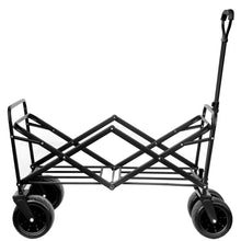 Load image into Gallery viewer, Wagon Garden Shopping Beach Cart with Seat Belt and Big Wheels - Blue Fabric (Fedex Pickup Only)
