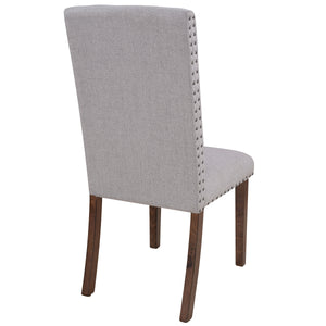 Orisfur. Upholstered Dining Chairs - Dining Chairs Set of 2 Fabric Dining Chairs with Copper Nails
