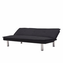 Load image into Gallery viewer, Black Fabric Sofa Bed ， Convertible Folding Futon Sofa Bed Sleeper for Home Living Room .
