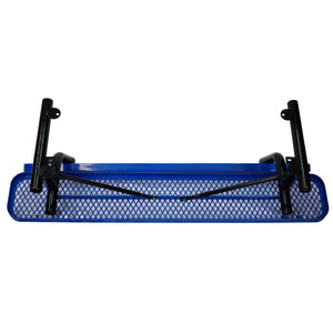 6 ft. Outdoor Steel Bench with Backrest BLUE