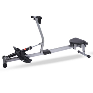 YSSOA Fitness Rowing Machine Rower Ergometer, with 12 Levels of Adjustable Resistance, Digital Monitor and 260 lbs of Maximum Load, Black