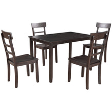 Load image into Gallery viewer, TREXM  5-piece Kitchen Dining Table Set Wood Table and Chairs Set for Dining Room (Espresso)
