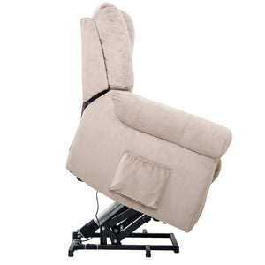 【ONLY SELL TO PICK UP BUYER】TREXM Heavy-Duty Power Lift Recliner Chair with Built-in Remote and 2 Castors (Beige)
