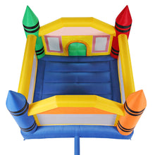 Load image into Gallery viewer, Inflatable Bounce House Kid Activity Center Crayon Design Slide and Jump Game
