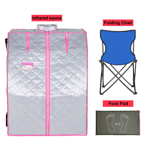 Half Body Silver Infrared Sauna Tent for Spa Detox at Home Foldable Tent Easy to Install with FCC Certification