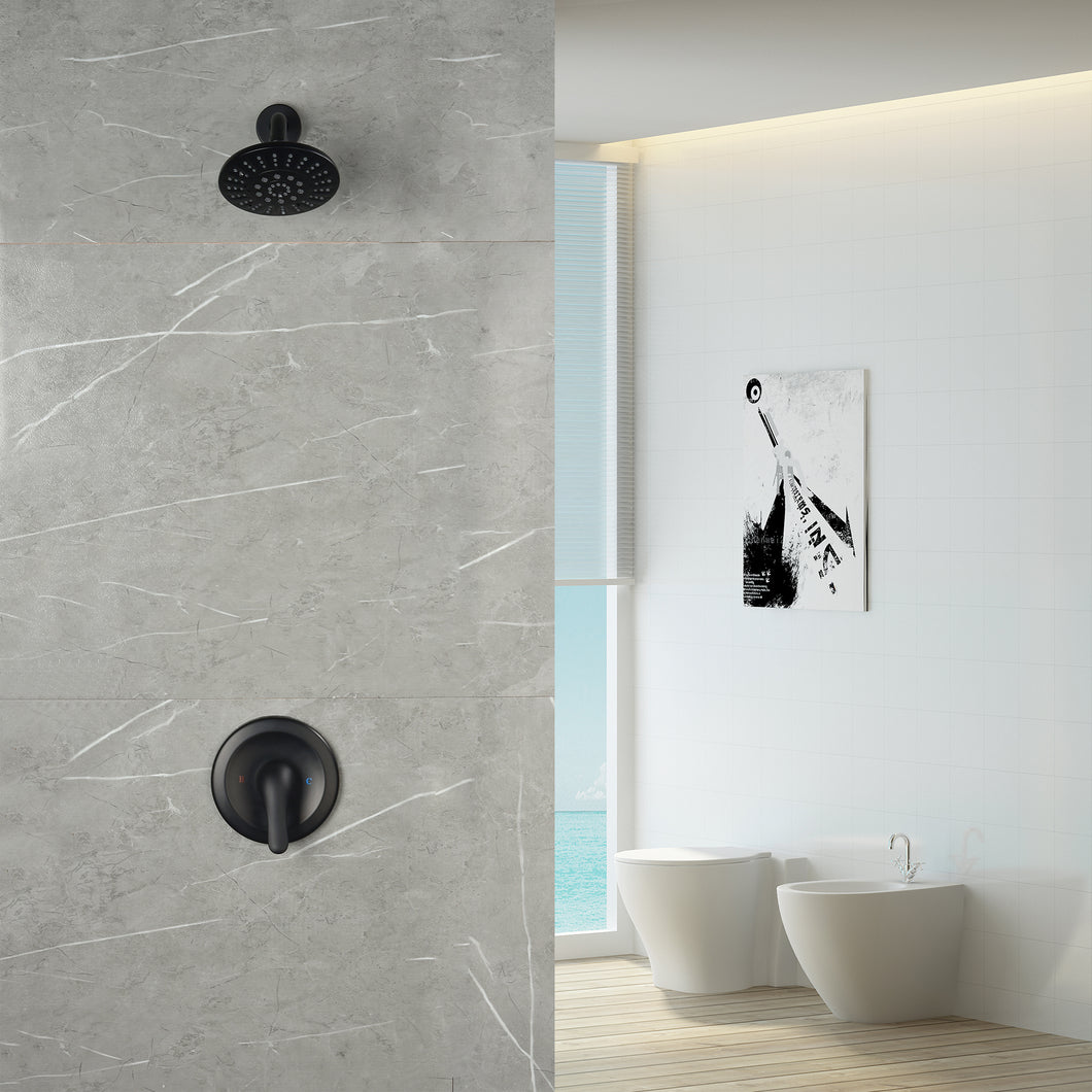 Pressure-Balanced Complete Shower System with Rough-in Valve