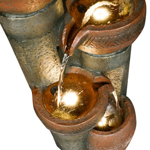 5-Tier Relaxing Outdoor Garden Water Fountain Decor for Contemporary Design
