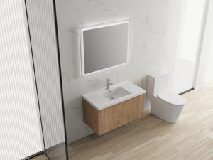 Modern Design 36 Inch Float Mounting Bathroom Vanity With Sink Soft Close Door,2 Doors-00636 IMO（KD-Packing）