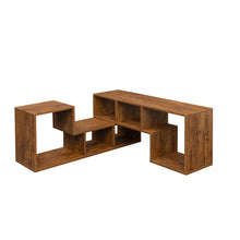 Load image into Gallery viewer, Double L-Shaped TV Stand，Display Shelf ，Bookcase for Home Furniture,Walnut

