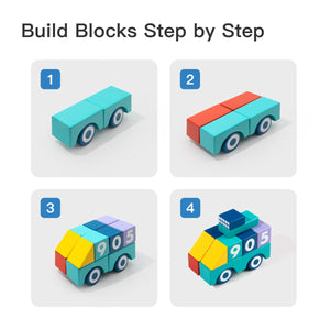 Wooden Building Blocks Set for Toddlers Kids,100 blocks