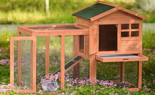 Load image into Gallery viewer, TOPMAX Upgrade Natural Wood House Pet Supplies Small Animals House Rabbit Hutch,Orange
