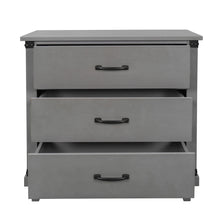 Load image into Gallery viewer, Modern Bedroom Nightstand with 3 Drawers Storage , Gray
