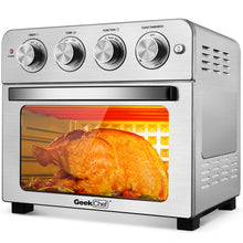 Load image into Gallery viewer, Geek Chef Air Fry Oven, Countertop Toaster Oven, 3-Rack Levels, 16 Preset Modes, Stainless Steel (23Qt 1700W)
