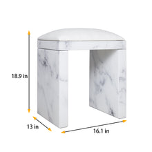 Load image into Gallery viewer, Tempered glass marble texture vanity set
