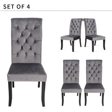 Load image into Gallery viewer, TOPMAX Dining Tufted Armless Upholstered Accent Chair Set of 6 (Grey), Gray
