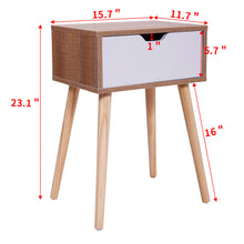 Load image into Gallery viewer, Set of 2 Nightstand, Modern End Table with Drawer, Wooden Side Table for Living Room and Bedroom, Home Furniture, Natural
