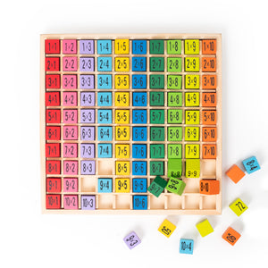 Wooden Multiplication & Math Table Board Game，Kids Montessori Preschool Learning Toys Gift（40 PCS an order）