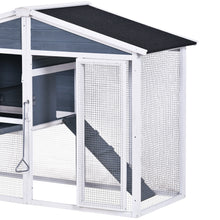 Load image into Gallery viewer, TOPMAX 73.6”Large Wooden Chicken Coop Small Animal House Rabbit Hutch with Tray and Ramp, Gray Color
