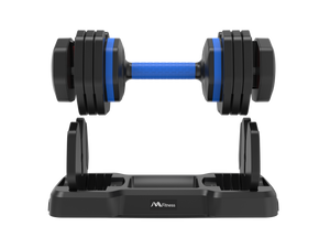 Adjustable Dumbbell - 55lb Single Dumbbell with Anti-Slip Handle, Fast Adjust Weight by Turning Handle with Tray, Exercise Fitness Dumbbell Suitable for Full Body Workout