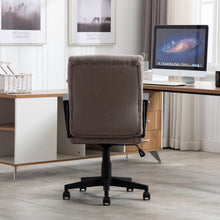 Load image into Gallery viewer, Hengming Home Office Chair Spring Cushion Mid Back Executive Desk Fabric Chair with PP Arms Leather 360 Swivel Task Chair

