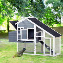 Load image into Gallery viewer, TOPMAX Pet Rabbit Hutch Wooden House Chicken Coop for Small Animals,Gray
