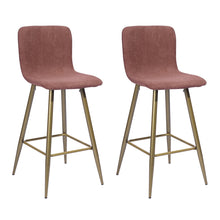 Load image into Gallery viewer, Upholstered Counter &amp; Bar Stool (Set of 2) CORAL
