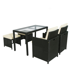 TOPMAX 5-Piece Rattan Outdoor Patio Furniture Set