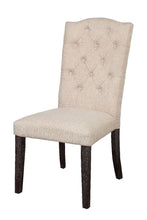 Load image into Gallery viewer, ACME Gerardo Side Chair (Set-2) in Beige Linen &amp; Weathered Espresso 60822
