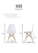 Load image into Gallery viewer, Light Gray simple fashion leisure plastic chair environmental protection PP material thickened seat surface solid wood leg dressing stool restaurant outdoor cafe chair set of 1
