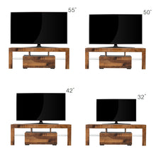 Load image into Gallery viewer, TV Stand with LED RGB Lights,Flat Screen TV Cabinet, Gaming Consoles - in Lounge Room, Living Room,FIR WOOD
