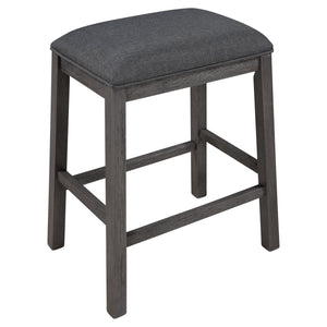 TOPMAX Farmhouse Rustic 2-piece Counter Height Wood Kitchen Dining Stools for Small Places, Gray