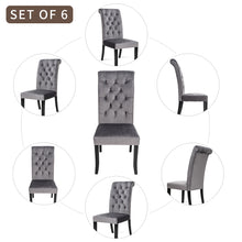 Load image into Gallery viewer, TOPMAX Dining Tufted Armless Upholstered Accent Chair Set of 6 (Grey), Gray
