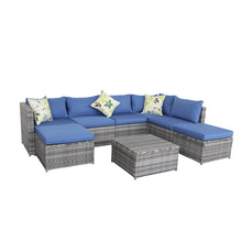 Load image into Gallery viewer, Outdoor Sectional Wicker Rattan Sofa Set with Cushion
