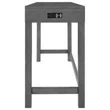 Load image into Gallery viewer, TOPMAX 4-Piece Counter Height Table Set with Socket and Fabric Padded Stools, Gray
