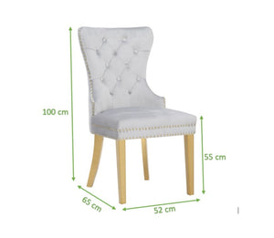 Simba Chair with Gold Legs Light Gray