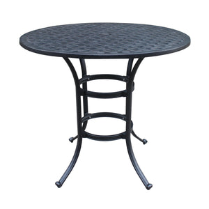 Round Bar Table, Dark Lava Bronze