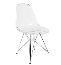 Load image into Gallery viewer, Eiffel Clear Transparent Acrylic  Lounge Side Chair Metal Leg Set of 2
